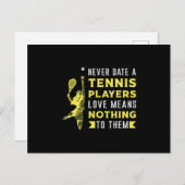 テニス選手マッチラケットスポーツコートおもしろいギフト ポストカード (正面/裏面)