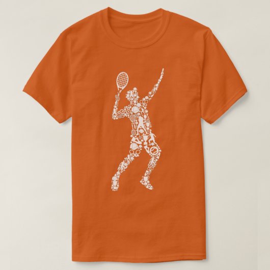 テニス選手メンズボーイズユースキッズ Tシャツ (デザイン正面)
