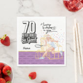 テニス選手70誕生日 スタンダードランチョンナプキン (インサイチュ)
