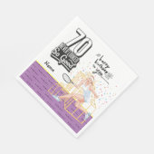 テニス選手70誕生日 スタンダードランチョンナプキン (角)