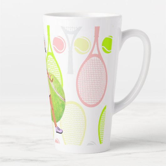 テニス選手 カフェラテマグ (右)