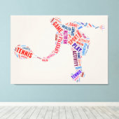 テニス選手 キャンバスプリント (インサイチュ (ウッドフロア))