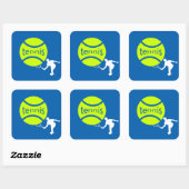 テニス選手 スクエアシール (シート)