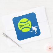 テニス選手 スクエアシール (封筒)