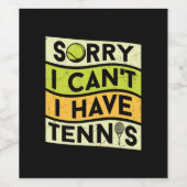 テニス選手 |テニスがある ワインラベル (シングルラベル)