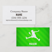 テニス選手;ネオングリーンストライプ選手 名刺 (正面/裏面)