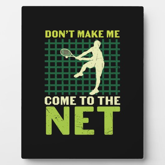 テニス選手 |ネットに来せん フォトプラーク (正面)