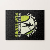 テニス選手 |ボールをつかむ ジグソーパズル (横)