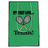 テニス選手 ミディアムペーパーバッグ (裏面)