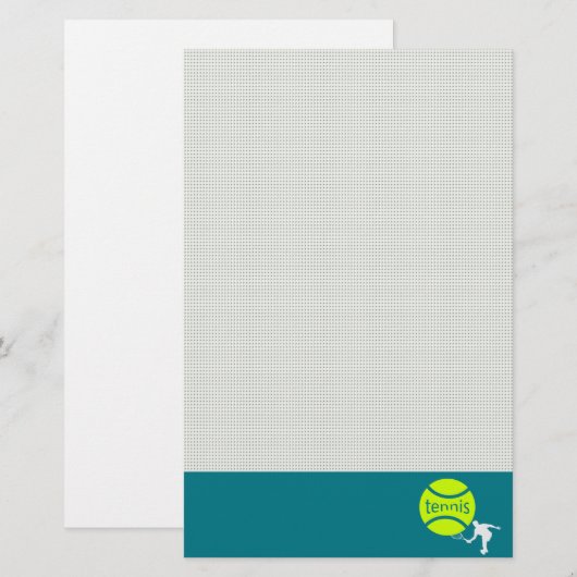 テニス選手 便箋 (正面/裏面)