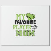 テニス選手 |私のお気に入りのプレイヤーは母に電話 ラッピングペーパー (フラット)