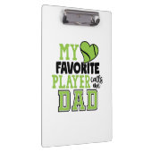 テニス選手 |自分のお気に入りのプレイヤーがパパに電話 クリップボード (右)