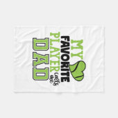 テニス選手 |自分のお気に入りのプレイヤーがパパに電話 フリースブランケット (正面(横))