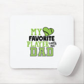 テニス選手 |自分のお気に入りのプレイヤーがパパに電話 マウスパッド (マウス)