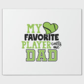 テニス選手 |自分のお気に入りのプレイヤーがパパに電話 ラッピングペーパー (フラット)