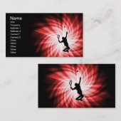 テニス選手；赤 名刺 (正面/裏面)