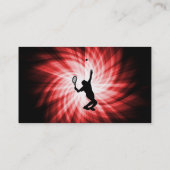 テニス選手；赤 名刺 (裏面)