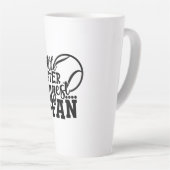 テニス選手 | Little Sister Brighter Fan Tennis カフェラテマグ (右アングル)