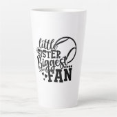 テニス選手 | Little Sister Brighter Fan Tennis カフェラテマグ (正面)