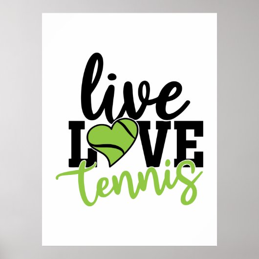 テニス選手 | Live Love Tennis ポスター (正面)