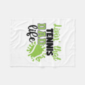 テニス選手 | Livin That Tennisパパライフ フリースブランケット (正面(横))