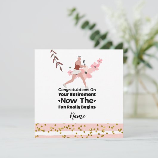 テニス選手Caへの引退をテーマにしたテニス カード (スタンド正面)