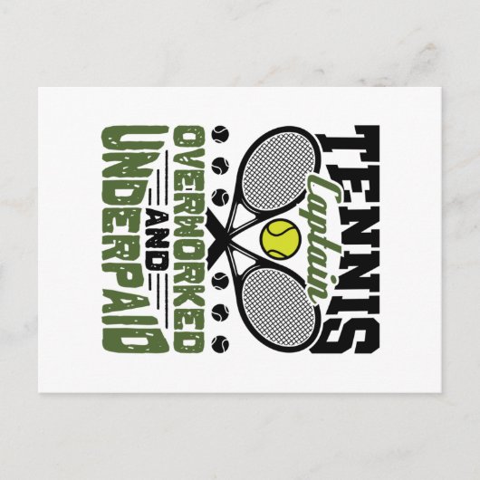 テニス部主将 過労と低賃金 ポストカード (正面)