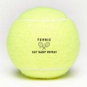 テニス食べススリープリピートおもしろい引用文タイポグラフィおもしろい テニスボール (正面)
