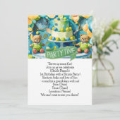 テニス1歳の誕生日男子 招待状 (スタンド正面)