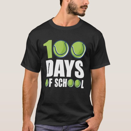 テニス100日の学校幸福100日先生 Tシャツ (正面)