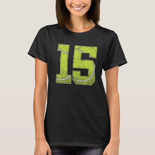 テニス15誕生日ボーイガール15歳 Tシャツ (正面)