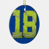 テニス18誕生日ボーイガール18年 セラミックオーナメント (右)