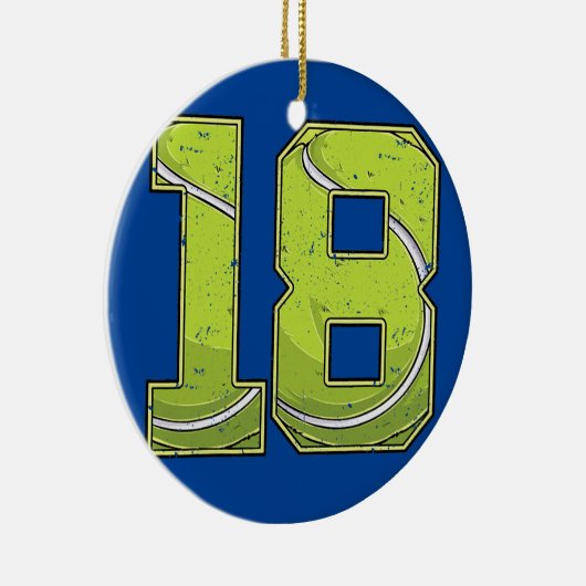 テニス18誕生日ボーイガール18年 セラミックオーナメント (右)