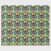 テニス30歳の誕生日をテーマにシアムの猫好き ラッピングペーパー (フラット)