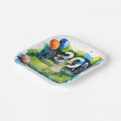 テニス30歳の誕生日シャム猫好き ペーパープレート (傾斜あり)