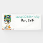 テニス30歳の誕生日シャム猫好き 横断幕 (横)