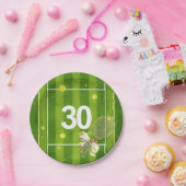 テニス30歳の誕生日ボールはコート上で ペーパープレート (パーティー)