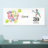 テニス30歳の誕生日30歳と素晴らしい選手 横断幕 (トレードショー)