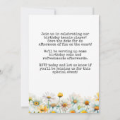 テニス30thバースデーテニスボールとナンバーラブ 招待状 (裏面)