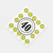 テニス40歳の誕生日テニスパーティー スタンダードランチョンナプキン (角)