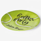 テニス40歳の誕生日紙プレート選手パーティー ペーパープレート (アングル)