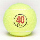 テニス40歳の誕生日40ラブモノグラムテニスボール テニスボール (正面)