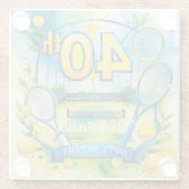 テニス40歳の誕生日 ガラスコースター (裏面)