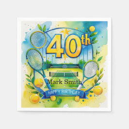 テニス40歳の誕生日 スタンダードカクテルナプキン