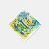 テニス40歳の誕生日 スタンダードカクテルナプキン (角)