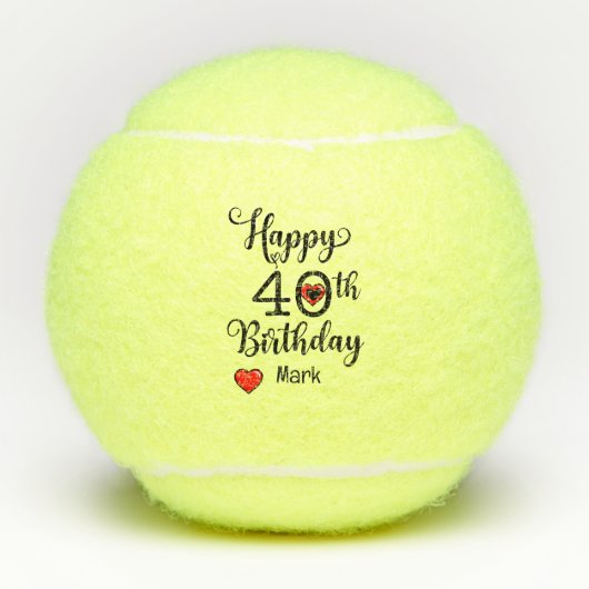 テニス40歳の誕生日 テニスボール (正面)