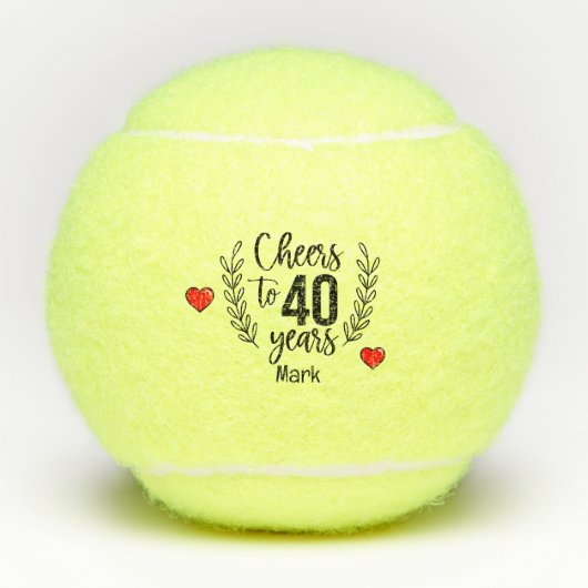 テニス40歳の誕生日 テニスボール (正面)