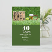 テニス40thバースデーテニスボールとビールパーティー 招待状 (スタンド正面)