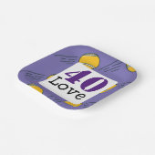 テニス40thバースデーテニスボール番号愛 ペーパープレート (傾斜あり)