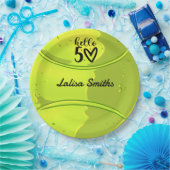 テニス50歳の誕生日紙プレート選手パーティー ペーパープレート (パーティー)